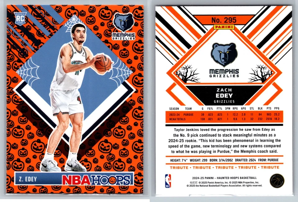 2024-25 Panini NBA Haunted Hoops ORANGE PUMPKIN Parallels #201-300 You Pick! - Image 1 of 1