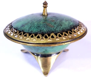 Vintage Oppenheim Judaica Trinket Dish Brass, Hand Made In Israel  - Picture 1 of 10