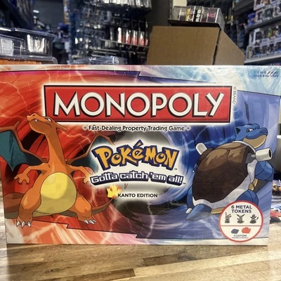 Monopoly Board Game Pokemon Kanto Family Friends Property Trading USAOPOLY - Image 1 of 2