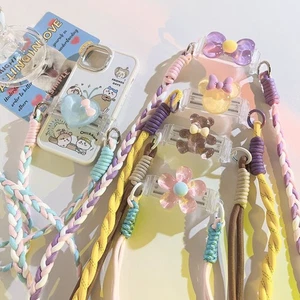 3D Bow Phone Back Clip Nylon Rope Strap Phone Chain Straps Neck Hanging Cord - Photo 1 sur 12
