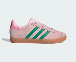 Adidas Gazelle Clear Pink Court Green GS Shoes JP7128 NEW Multi Sz - Picture 1 of 9