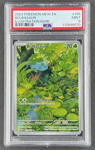 Bulbasaur 2023 Pokemon Mew EN Illustration Rare 166/165 PSA 9 MINT - Picture 1 of 2