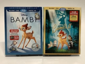 Bambi 1 & 2 - New Blu-ray DVDs - Disney Classics - Factory Sealed - Picture 1 of 5
