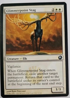MTG Magic The Gathering Card Glimmerpoint Stag Creature Elk White Conspiracy  - Image 1 of 2