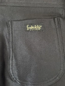 Vintage Fredericks of Hollywood schwarz Satin Disco Hose 24 Zoll Taille XS - Bild 1 von 10