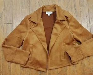 Philosophy Republic Clothing Faux Suede/Leather Moto Style Jacket Size S- Funky - Picture 1 of 10