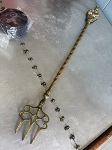 Vintage Brass Toasting Fork 49cm Long - Picture 1 of 5