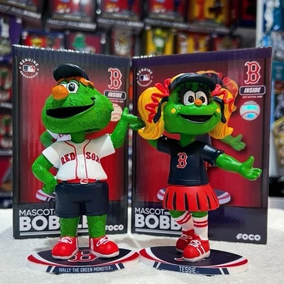 Mini Mascota MLB Bobblehead Wally the Green Monster & Tessie Boston Red Sox Foto 1 de 4