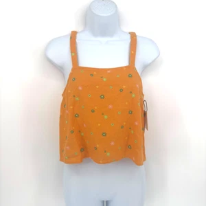 Top Abound Talla XS Mujer Naranja Correa Recortada Top Asterisco Floral - Imagen 1 de 8