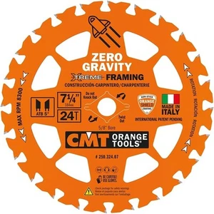 CMT Orange Tool 250.324.07 FRAMING ZERO GRAVITY 7-1/4”x0.070”/0.048”x5/8” - Picture 1 of 1
