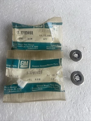 Perilla de bloqueo de puerta (2) virola 68-79 Chevy Pontiac Olds Buick GTO 442 NUEVO GM 170369 Foto 1 de 4