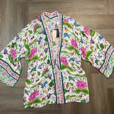 Nanette Lepore Kimono de Natación Mujer Grande Opulento Jardín Estampado Floral Cubrir Nuevo con Etiquetas Foto 1 de 4