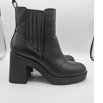 Campsite Platform Chelsea Boots Women's Size 7 Black Chunky Heel Y2K 90s - Image 1 of 4