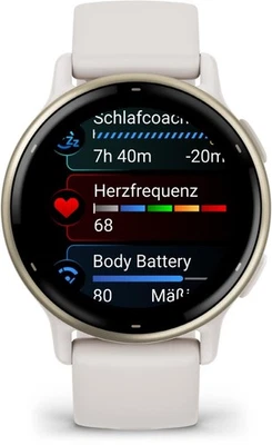 Garmin vívoactive 5 Android Smartwatch, 1,3 Zoll, Sportuhr, NFC, cream gold - Bild 1 von 4