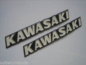 Pair Kawasaki KZ200 KZ750 B1-B4 KZ1000 A1-A2 Z1A Z1B Fuel Gas Tank Emblem Decals