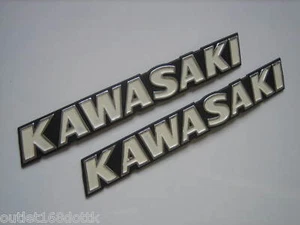 Pair Kawasaki KZ200 KZ750 B1-B4 KZ1000 A1-A2 Z1A Z1B Fuel Gas Tank Emblem Decals - Picture 1 of 4