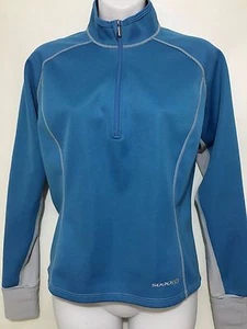 Sugoi Womens S Blue Gray 1/2 Zip Pullover Contoured Jacket Windhibitor - Picture 1 of 7