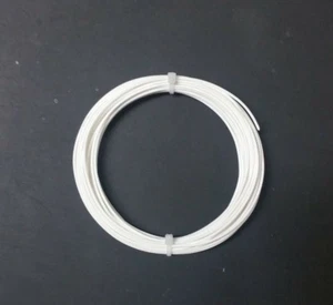  24 AWG White, Mil-Spec Wire, Type E  (PTFE) Stranded Silver Plated Copper 25 ft - Picture 1 of 1