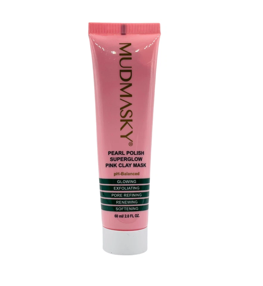 MUDMASKY PEARL POLISH SUPERGLOW PINK CLAY MASK (Sealed/2oz) - Image 1 of 1