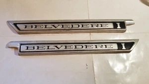 Original Mopar 1966 Plymouth Belvedere I RH LH Front Fender Trim Spear Pair - Picture 1 of 8