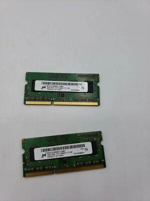 4GB (2x2GB) Micron DDR3 1600 So-DIMMs PC3-12800S MT8JTF25664HZ-1G6M1 aw122619L - Image 1 of 4
