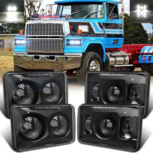 4x For Ford LTL9000 For Mustang 4X6" Square LED Headlights High Low Sealed Beam - Bild 1 von 11