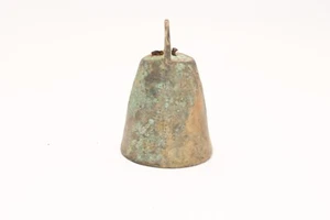 Ant Solid Brass Cow or Goat Bell With Clapper Primitive Rustic Decor W/O Clanger - Picture 1 of 9