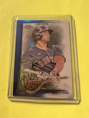 2022 Allen & Ginter Chrome Blue Refractor Rafael Devers #46 - #61/150 - Image 1 of 2