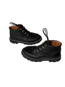 Ariat Women's Black Genuine Leather Lace Up Ankle Combat Work Boot 6.5 - Picture 1 of 10