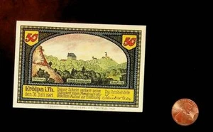 1921 Alemania KROLPA 50 Phennig billete/dinero de emergencia - Imagen 1 de 2