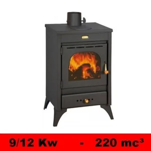 Stufa a legna/Termo camino c/piastra cottura in ghisa 9/12 Kw Mod. Kyr - Foto 1 di 2