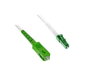DINIC Anschlusskabel Glasfaser-Router, LC/APC-SC/APC, weiß, 15m - Bild 1 von 4