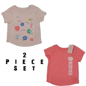 Garanimals Infant Baby Girls Lot 2 Pullover Summer T-Shirts Tops Size 6-9M NEW - Picture 1 of 1