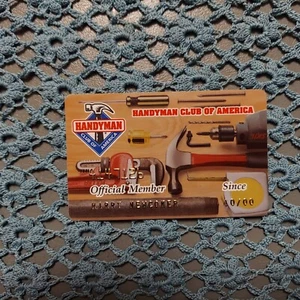 HANDYMAN CLUB OF AMERICA 2000 Membership / Rewards / Loyalty Card ( EXPIRED ) - Picture 1 of 2