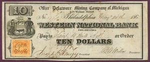 1865 Western National Bank Philadelphia PA 10 $ Nr.977 (L0208) - Bild 1 von 2