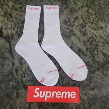 Supreme Hanes Socks One Pair White Size 6-12 Crew Socks