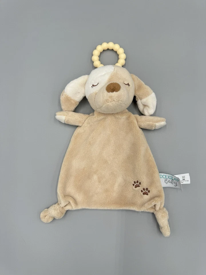 Manta de seguridad mordedor de felpa Douglas Baby Puppy Dog esquinas anudadas Foto 1 de 4