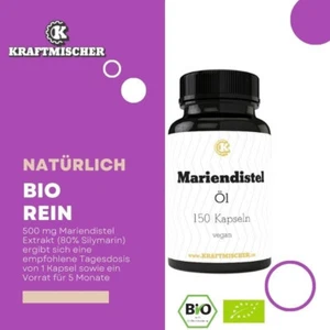 Mariendistelöl BIO Kapseln | 150 Stück  | vegan - Bild 1 von 6