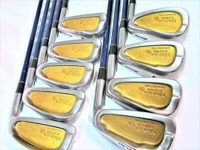 Gold Back Face Mizuno NOTUS SUPER 9pc R-FLEX IRONS SET Golf JP Limited NWO - Image 1 of 4