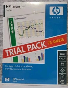 HP LaserJet Paper 8.5" x 11" NEW Sealed 75 Sheets Business Documents - Picture 1 of 2