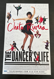 Chita Rivera The DANCER’S LIFE Broadway Poster Window Card
