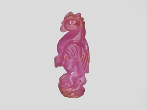 Escultura natural roja rosada sin tratar rubí guinea con certificación GII - Imagen 1 de 6