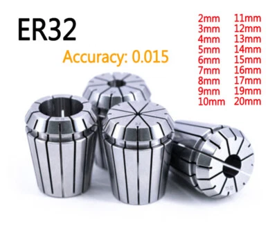 ER32 Clamping 2~10mm Spring Collet for CNC Engraving Machine Milling Lathe Tool - Image 1 of 4