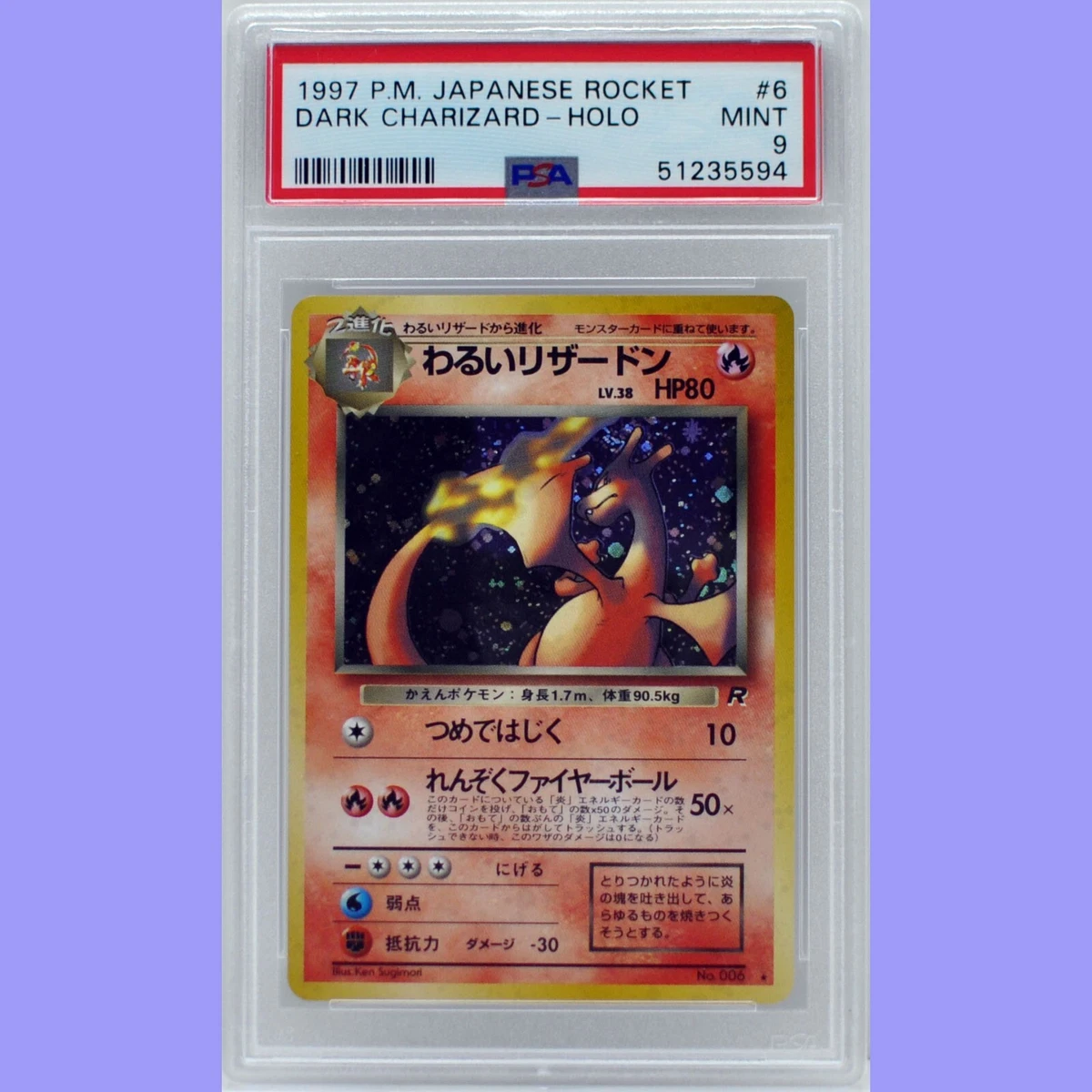 Darkness Charizard Grade 9 Pokémon TCG Individual Collectible Card