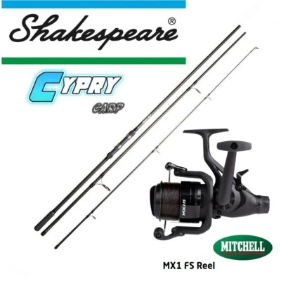 Deluxe CARP SET Mitchell FS 5500 + Shakespeare 3-Teilig 12FT 3LBS + mit Schnur