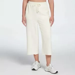 Calia Women's Journey Wide Leg Crop Casual Sweatpants SZ XL in Cream NEW - Picture 1 of 9