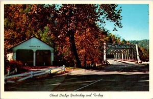 Postcard West Virginia The Old And The New Cheat Covered Bridge  Vtg. UNP - Picture 1 of 2