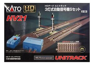 KATO HOgauge HV-21 Unitrack 3-light Automatic Signal-S 3-131 Model Train Tracks