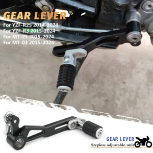Gear Shift Lever Shifter Pedal For YAMAHA YZF-R25 YZF-R3 MT-25 MT-03 2015-2024 - Foto 1 di 12