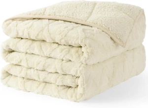 Jacquard Weighted Blanket for Adult, 3D Cable Pattern Heavy Blanket Queen | Full - Picture 1 of 8